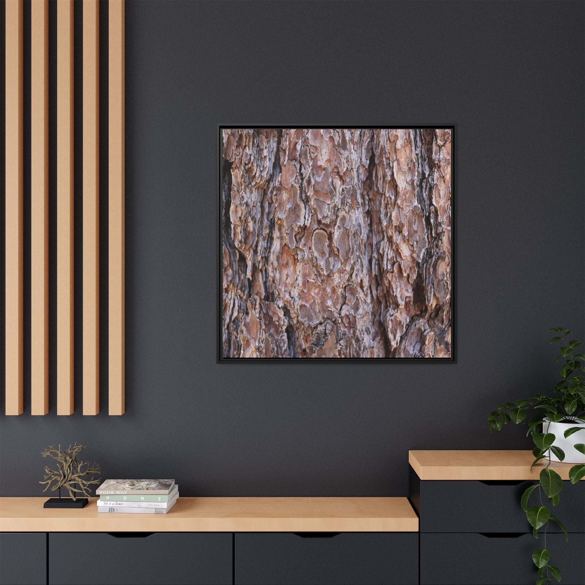 Woody Layers - Unique Stretched Canvas Wall Art - Art By Earth