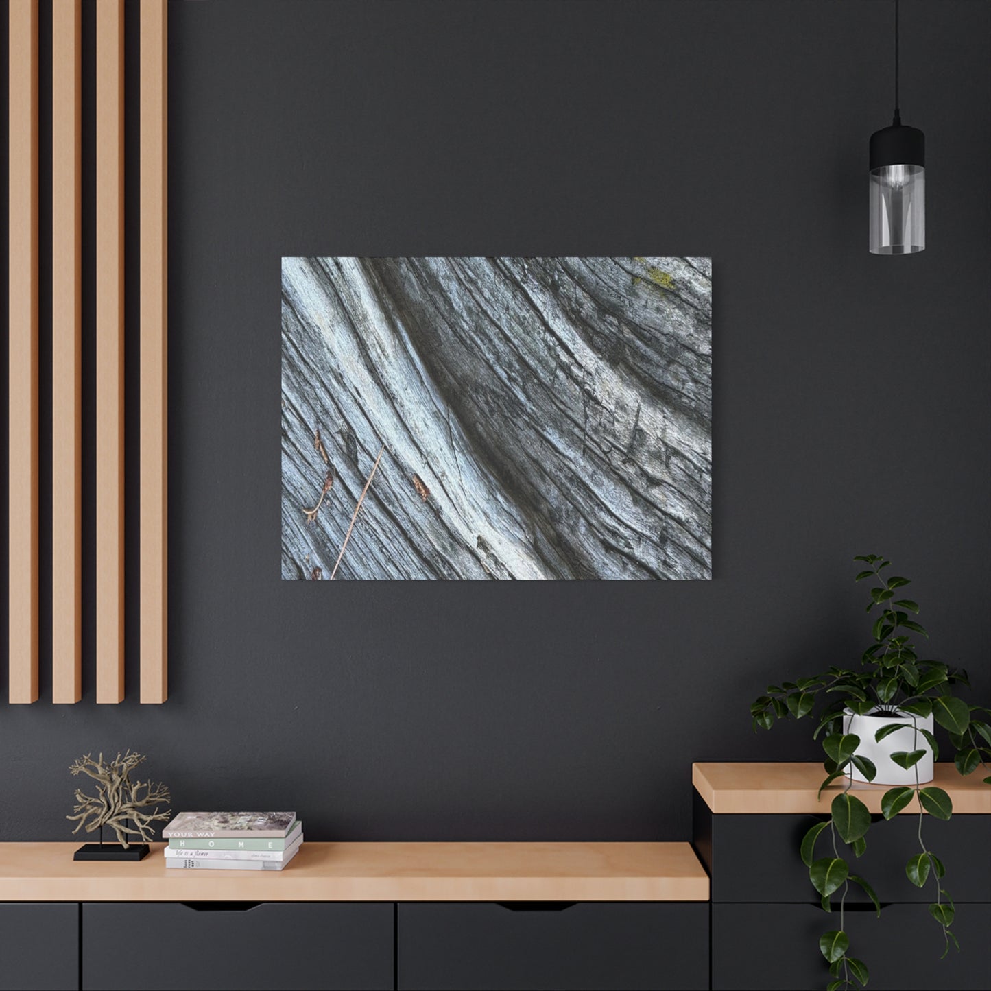 Weathered Wood Grain - Unique Frameless Canvas Wall Art - Art By Earth