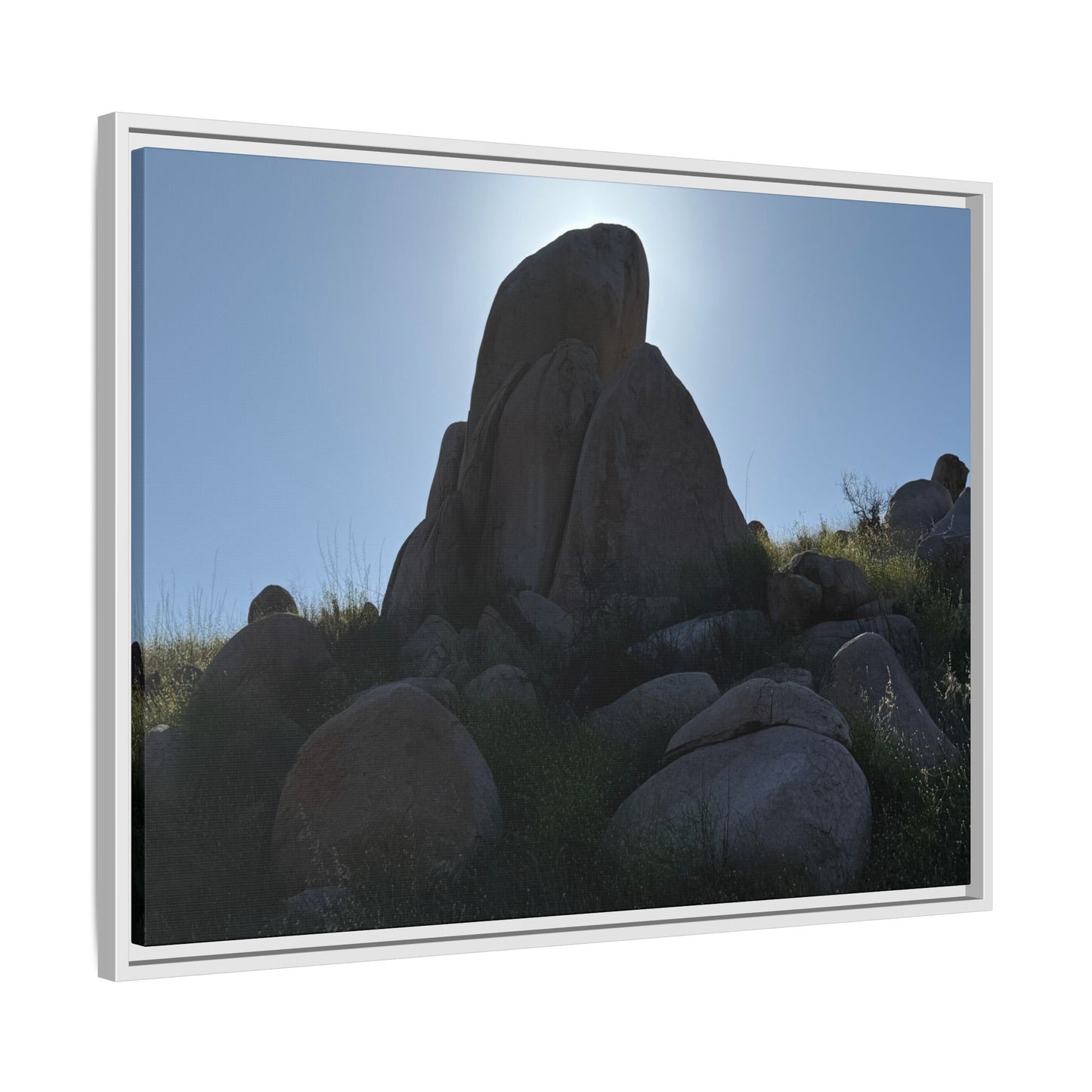 Boulder Silhouette - Unique Stretched Canvas Wall Art - Art By Earth