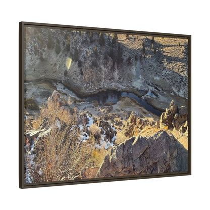 Fractured Landscape at Dawn - Unique Stretched Canvas Wall Art