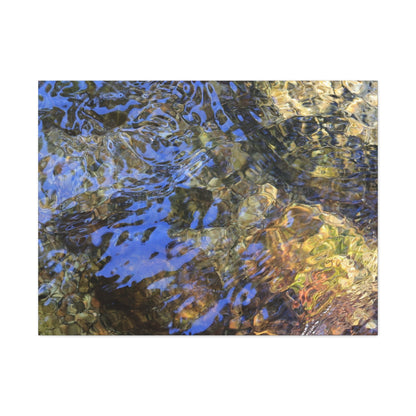 Azure Fragments - Unique Frameless Canvas Wall Art - Art By Earth