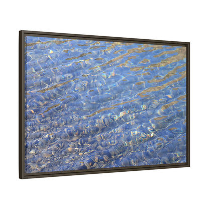 Aqua Fragments - Unique Stretched Canvas Wall Art