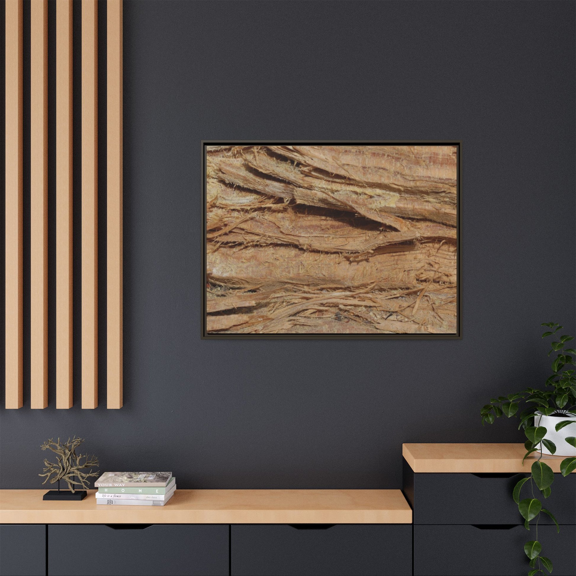 Splintered Bark - Unique Stretched Canvas Wall Art - Art By Earth
