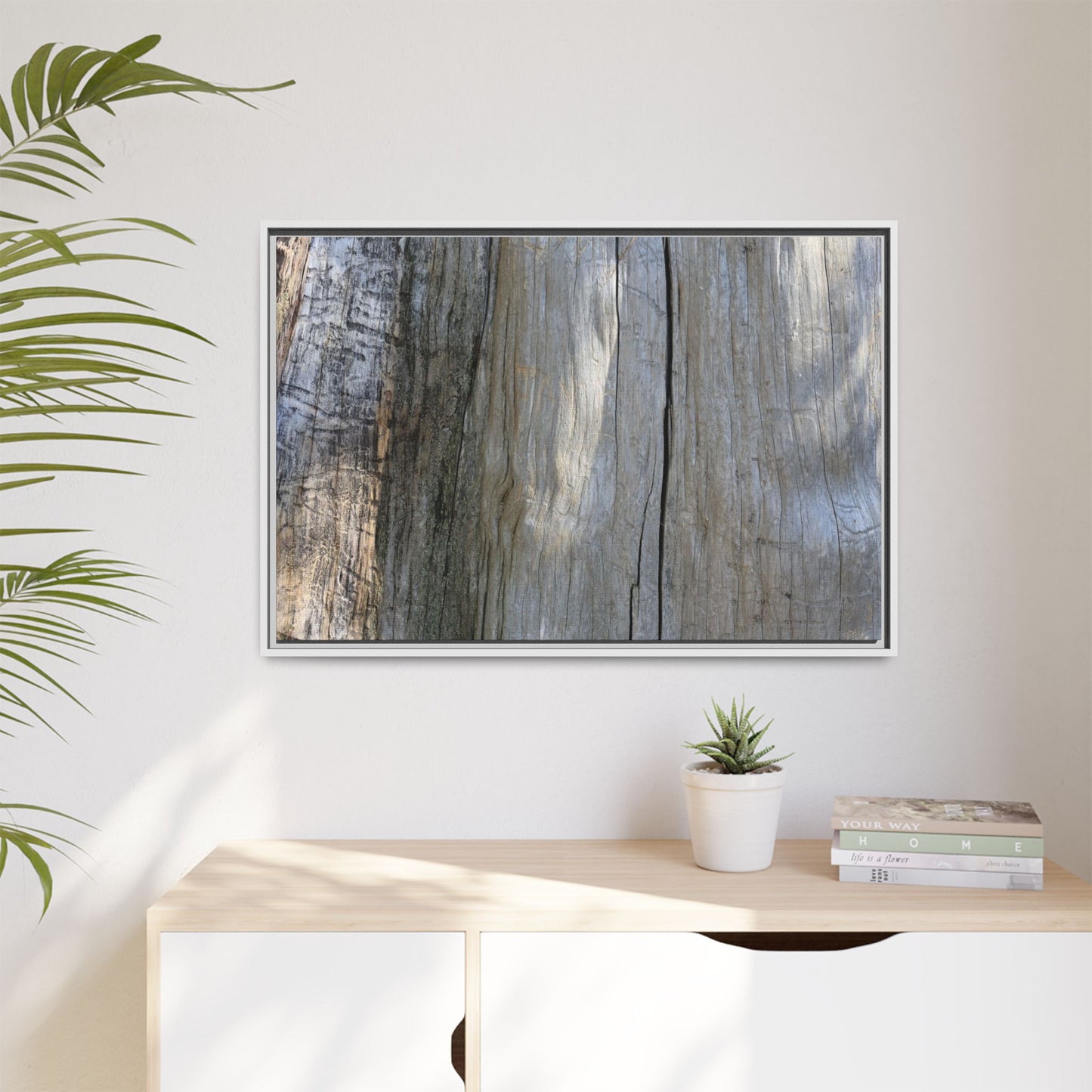 Cracked Timber Texture - Unique Stretched Canvas Wall Art
