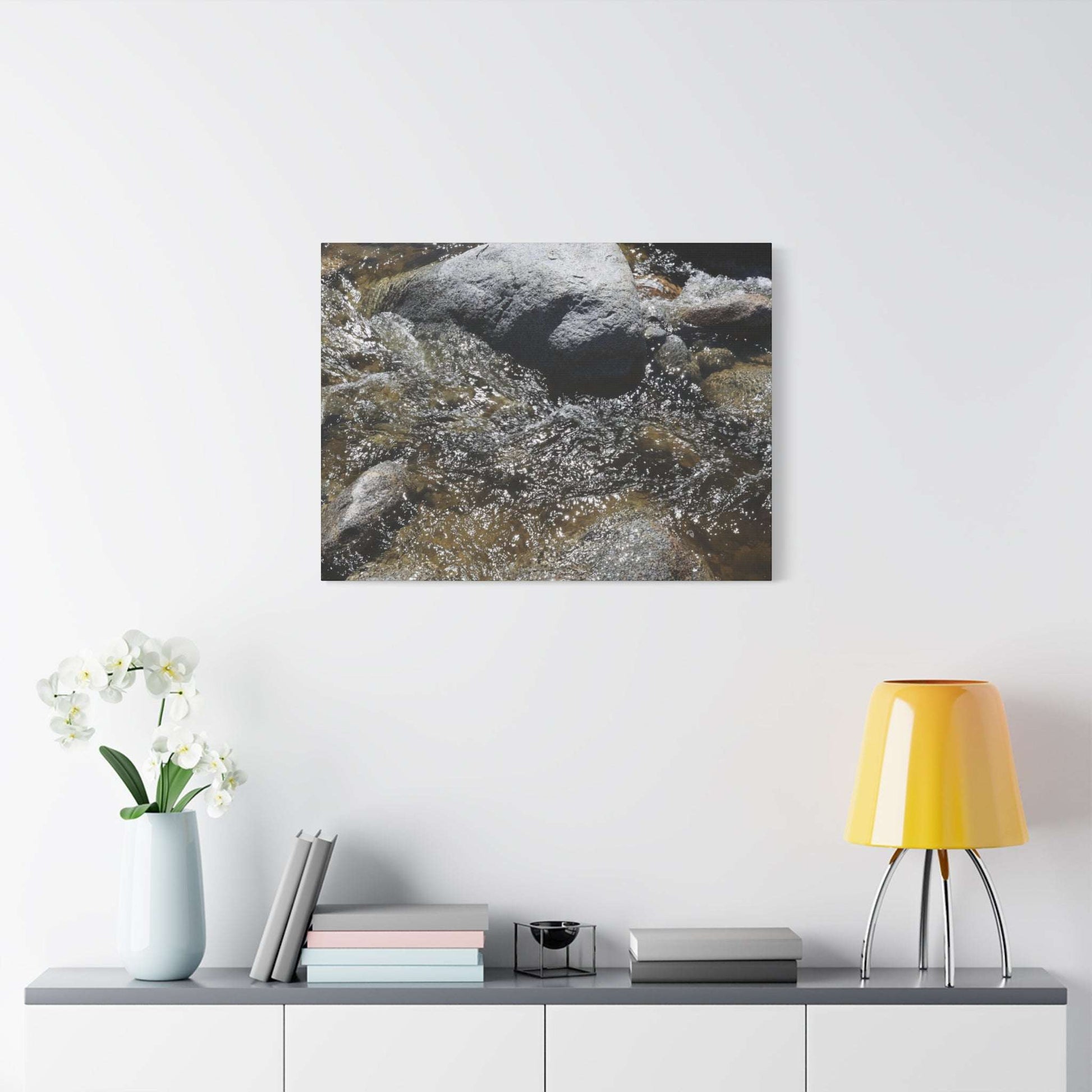 Rocky Stream - Unique Frameless Canvas Wall Art - Art By Earth