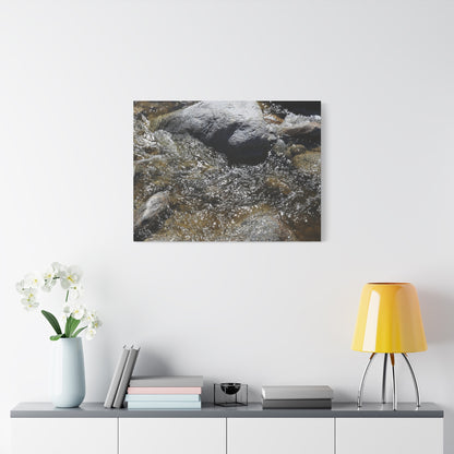 Rocky Stream - Unique Frameless Canvas Wall Art - Art By Earth