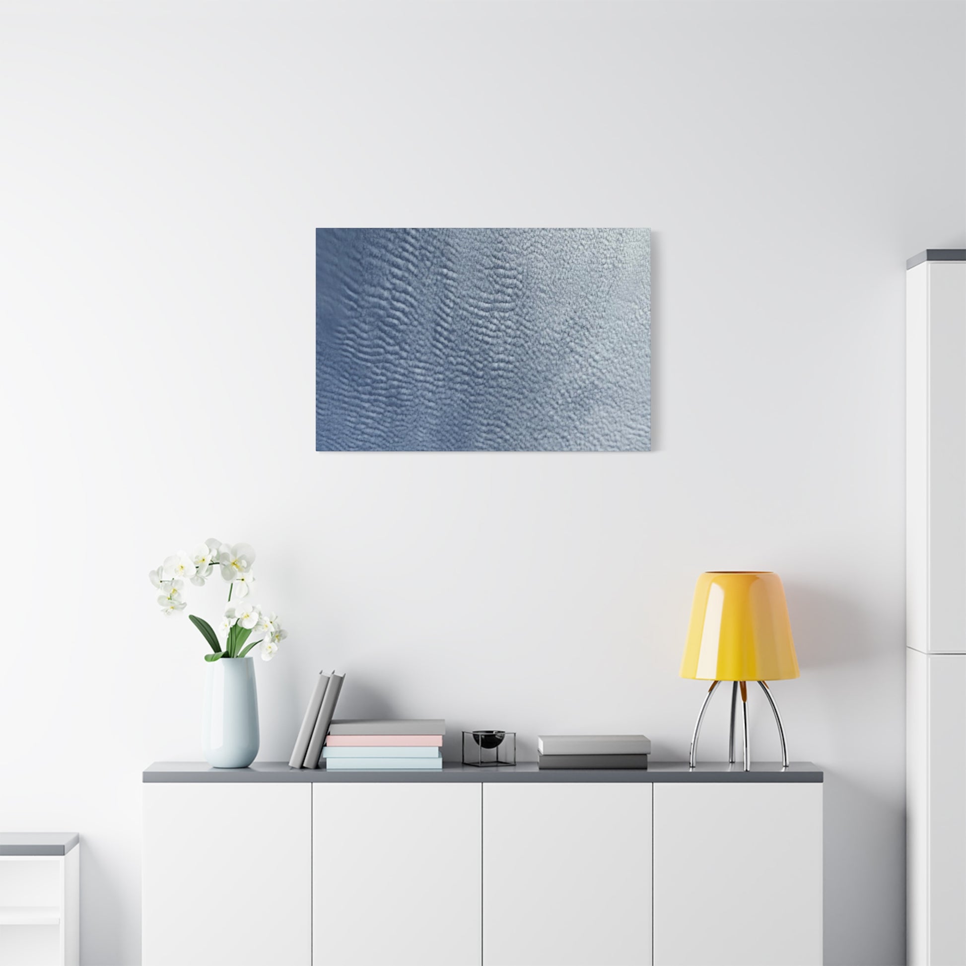 Rippling Echoes of Cerulean Stillness - Unique Frameless Canvas Wall Art - Art By Earth