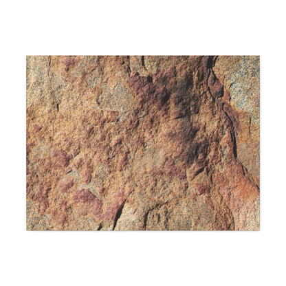 Lithic Veins of Ember - Unique Frameless Canvas Wall Art - Art By Earth