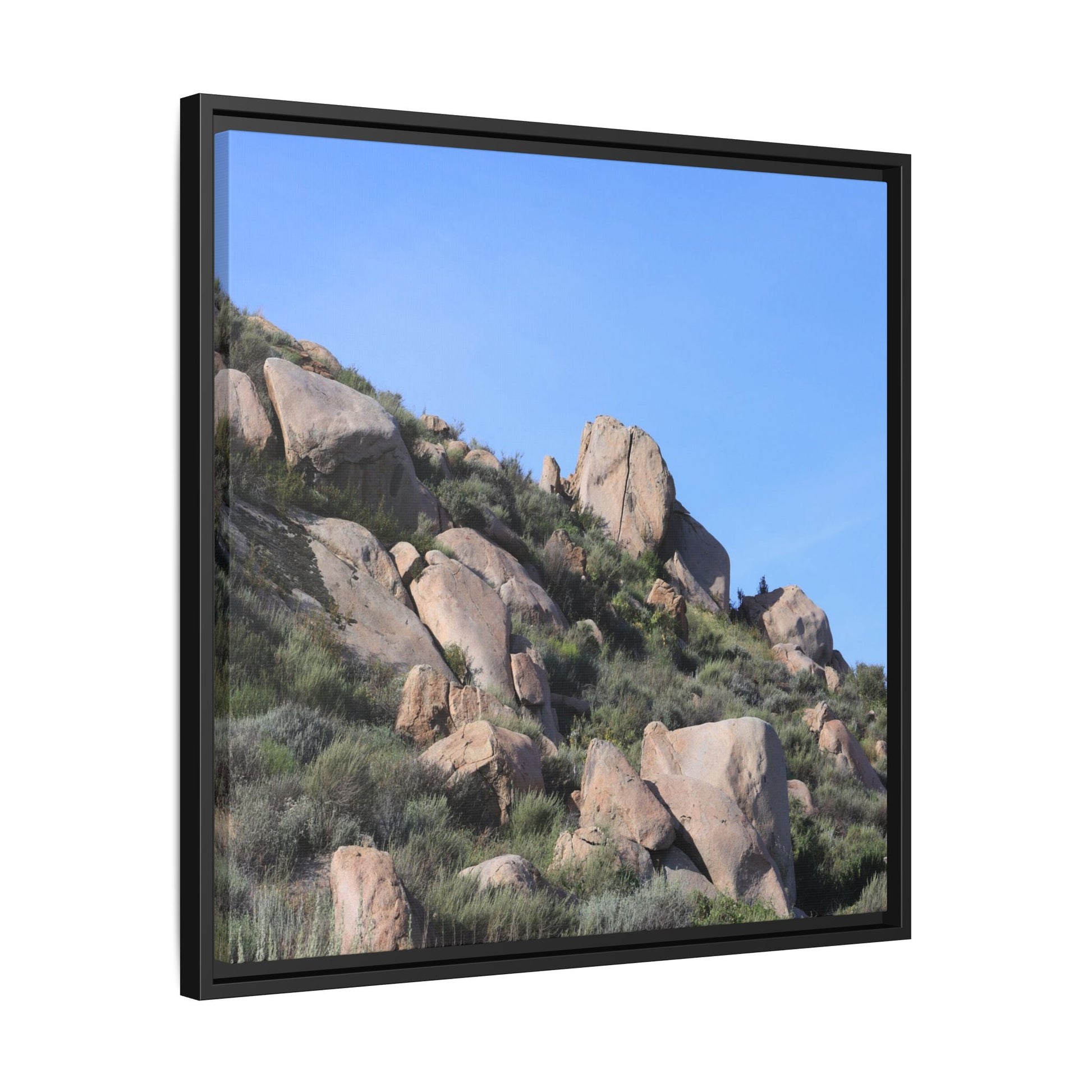 Ancient Boulders in Arid Landscape - Unique Stretched Canvas Wall Art - Art By Earth