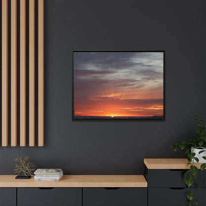 Fiery Horizon - Unique Stretched Canvas Wall Art - Art By Earth