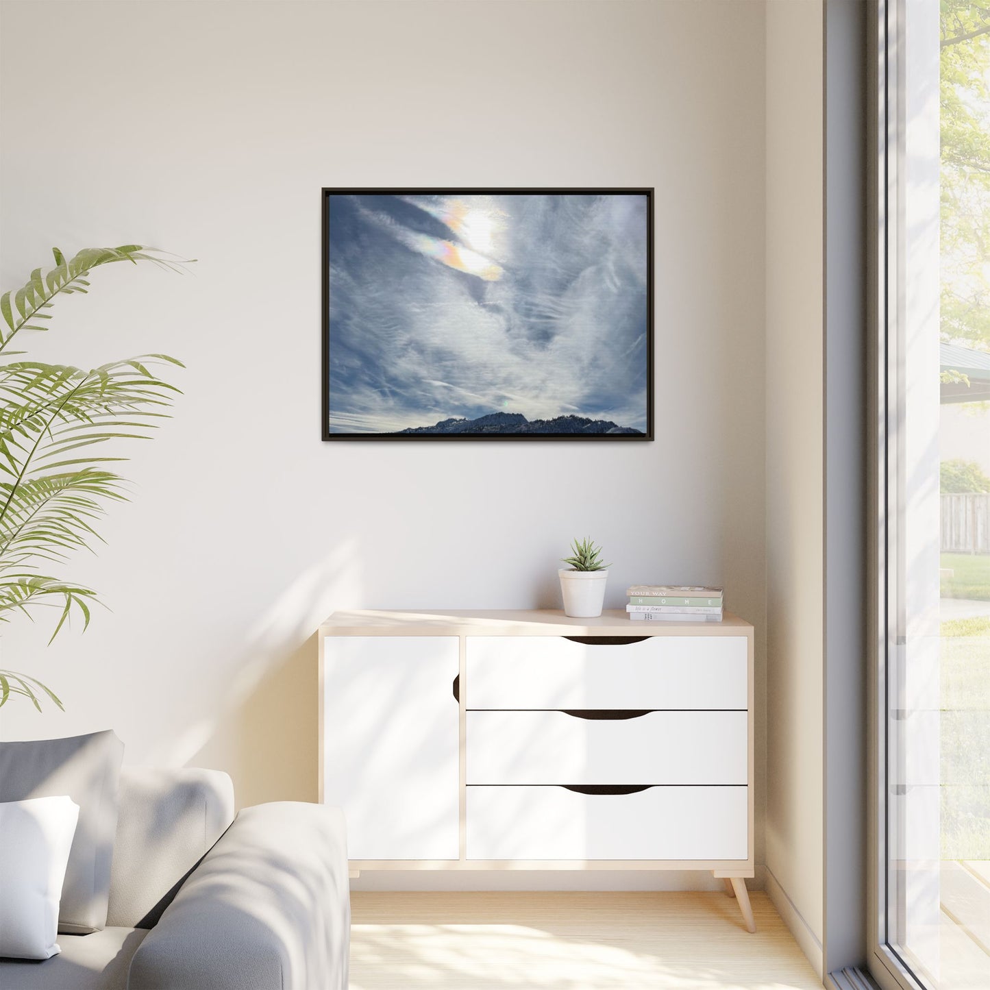 Whispers of Winter's Embrace - Unique Stretched Canvas Wall Art