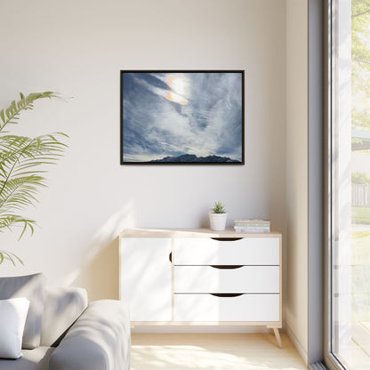 Whispers of Winter's Embrace - Unique Stretched Canvas Wall Art