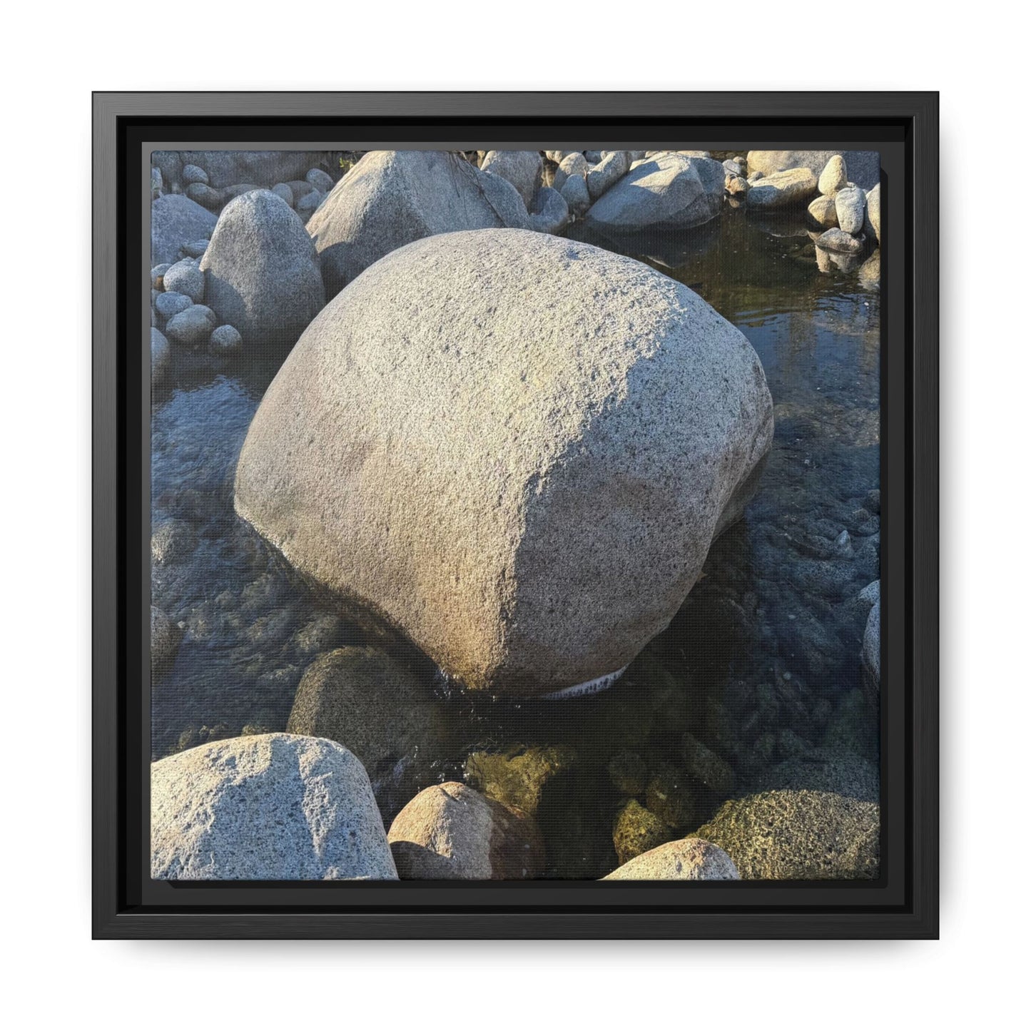Rocky Riverbed - Unique Stretched Canvas Wall Art - Art By Earth