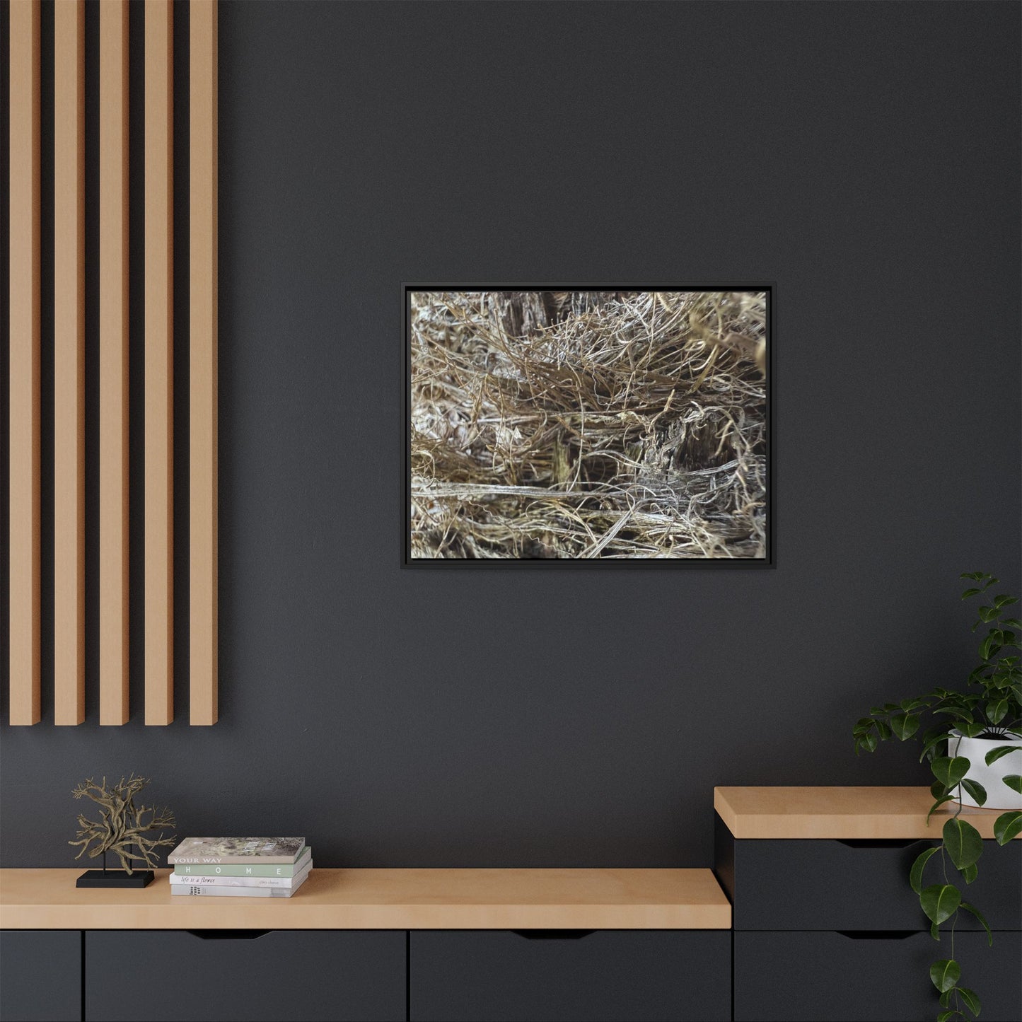 Tangled Whispers of Autumn - Unique Stretched Canvas Wall Art - Art By Earth