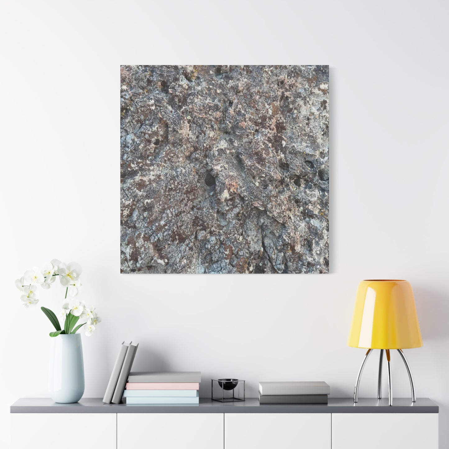 Rust and Granite - Unique Frameless Canvas Wall Art