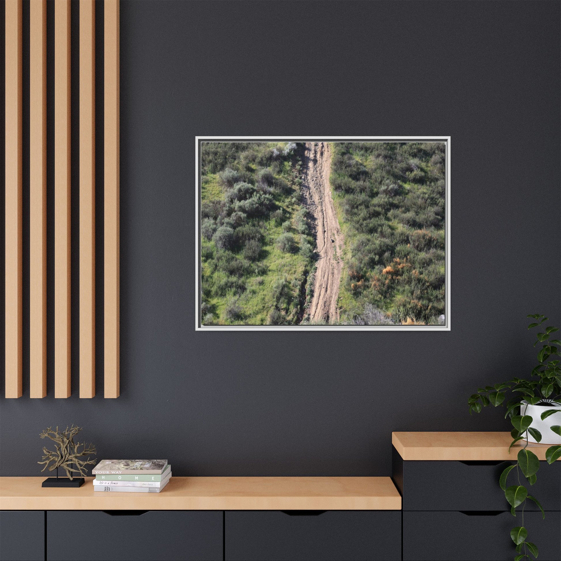 Desert Path Through Sage - Unique Stretched Canvas Wall Art - Art By Earth