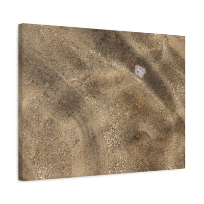 Sandy Shore Impressions - Unique Frameless Canvas Wall Art - Art By Earth