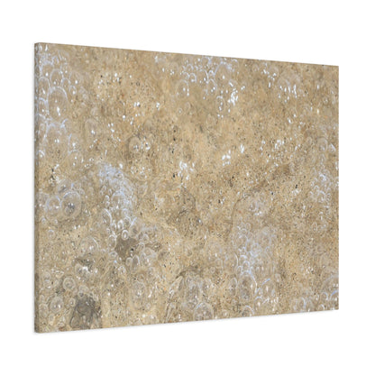 Bubbles in Sand - Unique Frameless Canvas Wall Art - Art By Earth