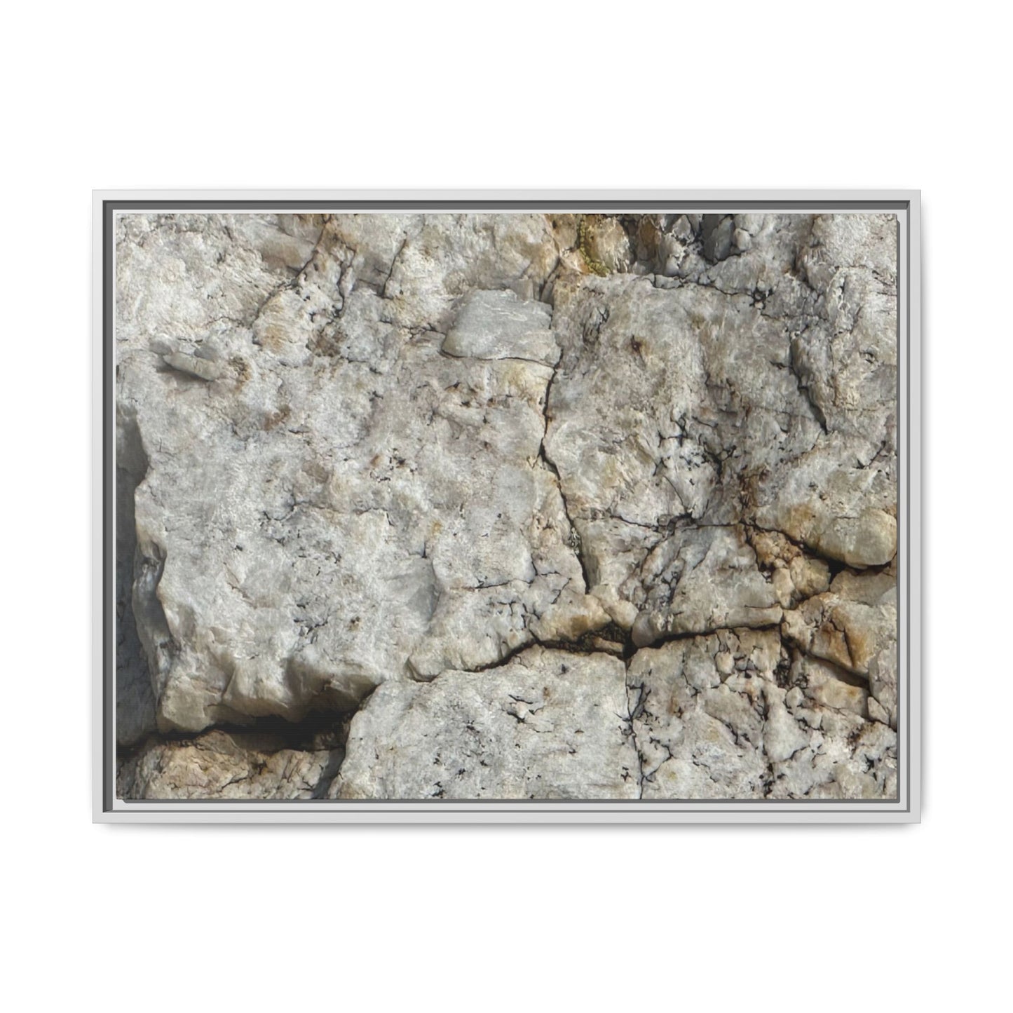 Weathered Limestone Formation - Unique Stretched Canvas Wall Art - Art By Earth