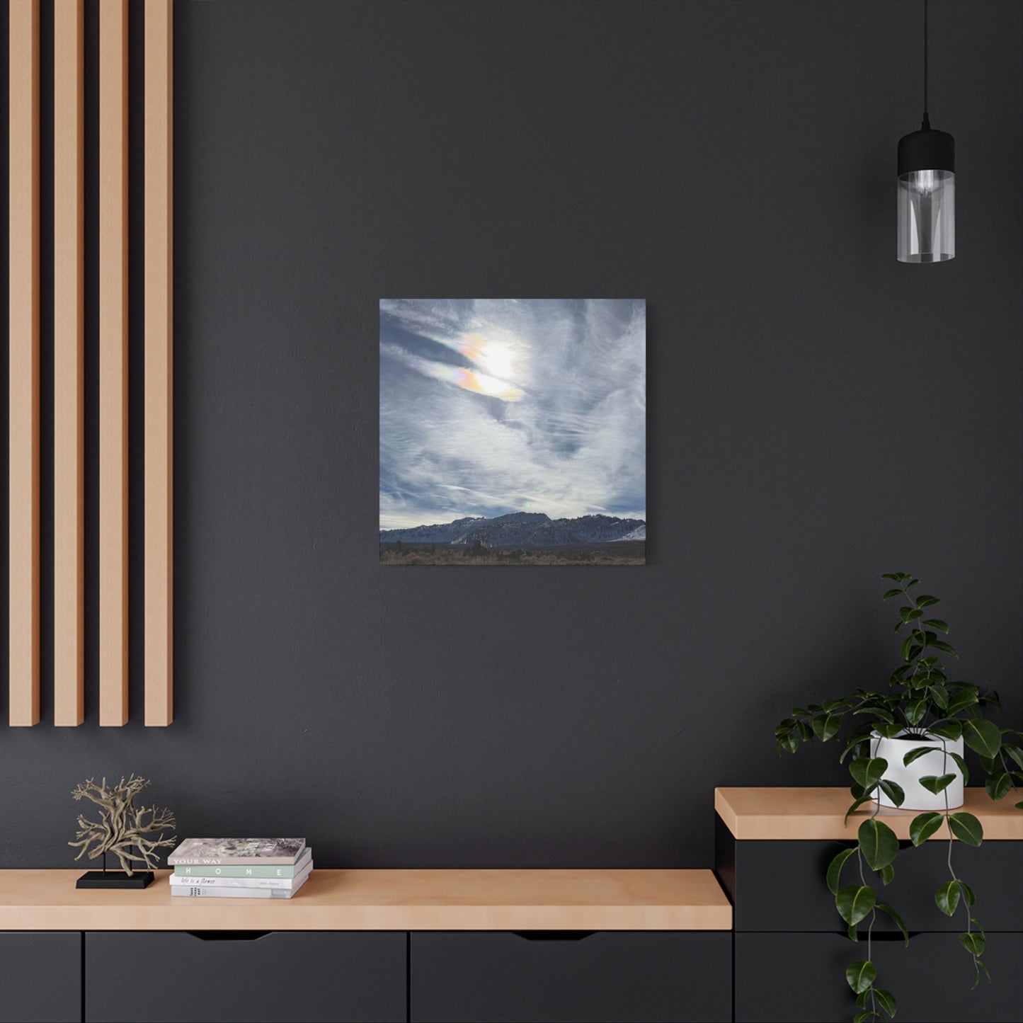 Whispers of Mountain Solitude - Unique Frameless Canvas Wall Art