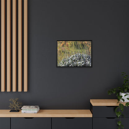 Arid Landscape with Yellow Flowers - Unique Stretched Canvas Wall Art - Art By Earth
