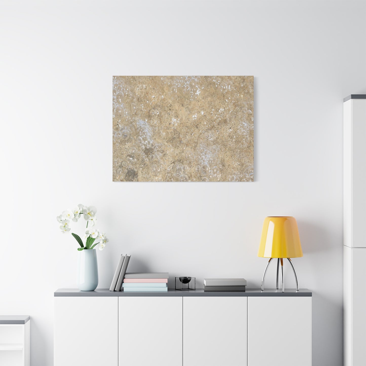 Bubbles in Sand - Unique Frameless Canvas Wall Art - Art By Earth