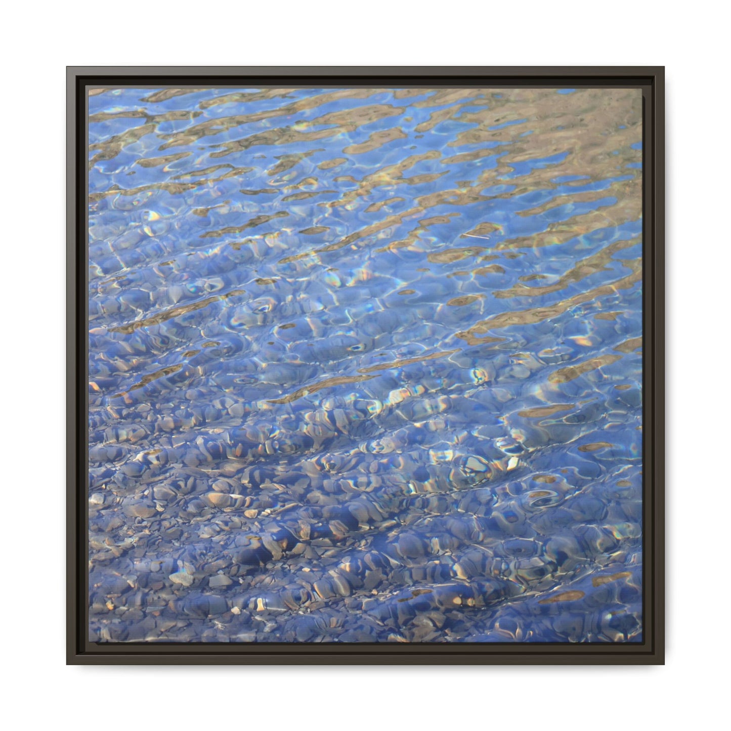 Aqua Fragments - Unique Stretched Canvas Wall Art