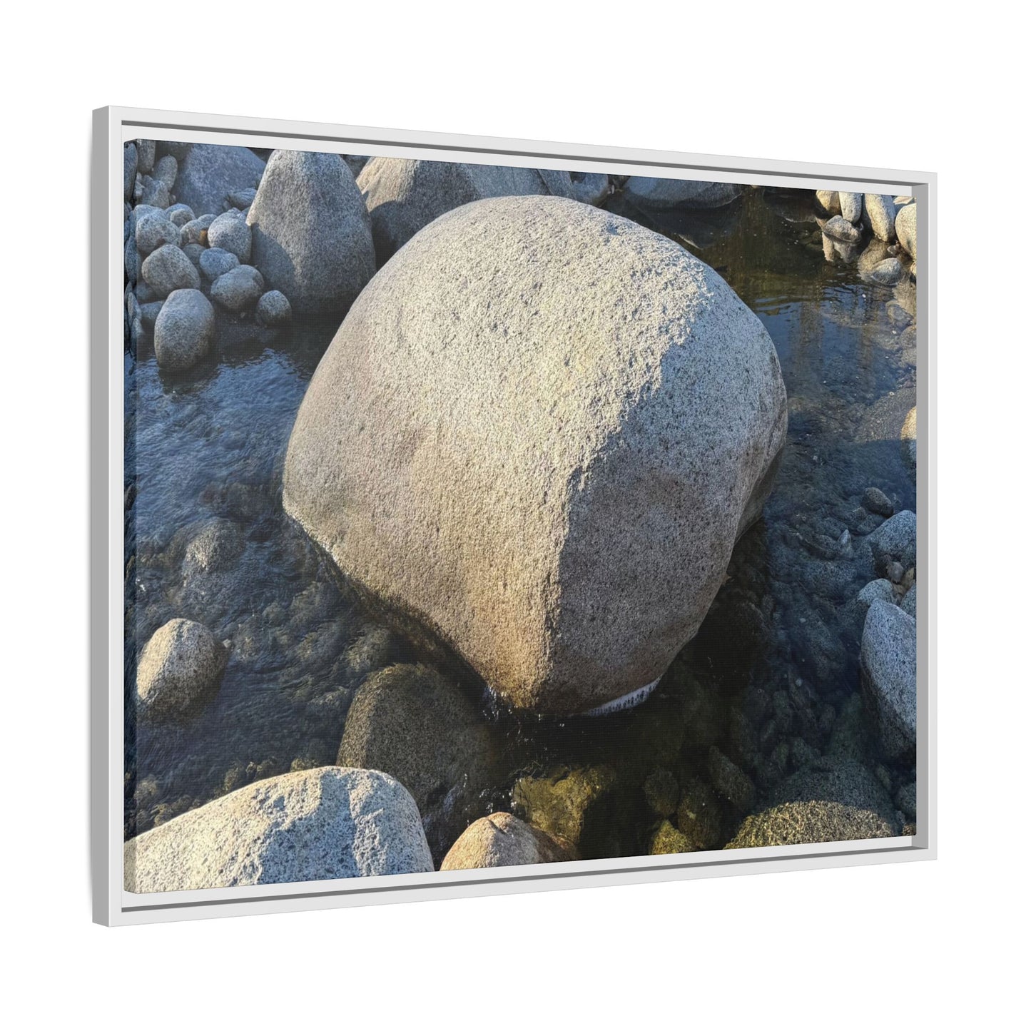 Rocky Riverbed - Unique Stretched Canvas Wall Art - Art By Earth