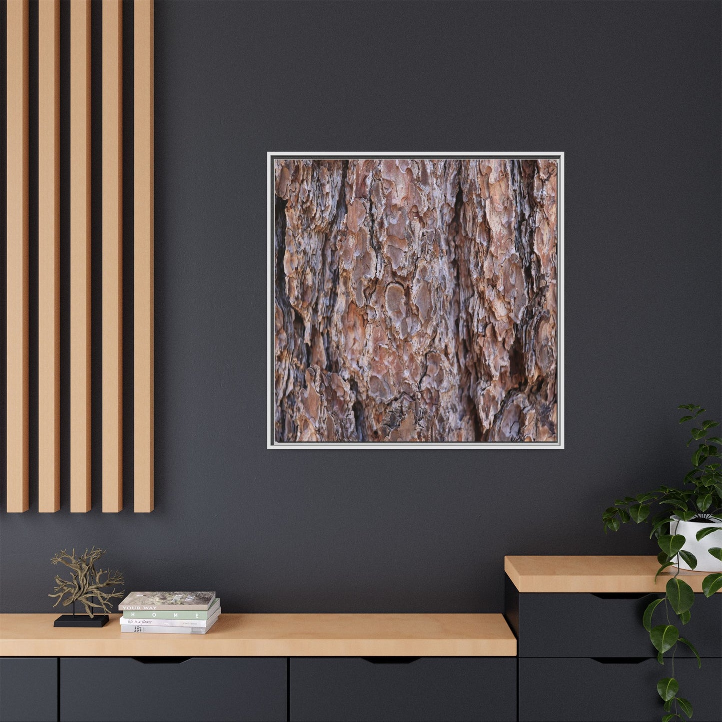 Woody Layers - Unique Stretched Canvas Wall Art - Art By Earth
