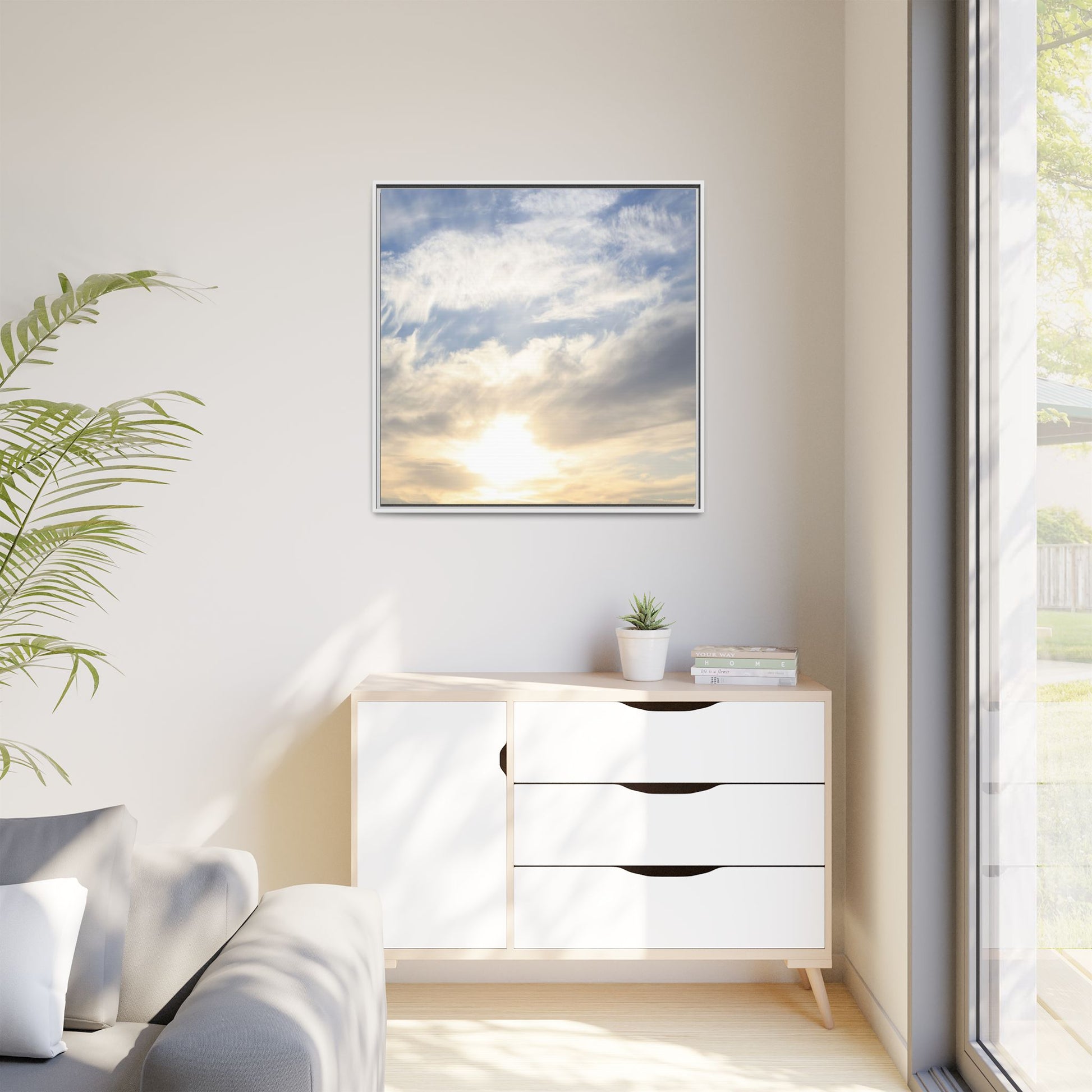 Sky's Ethereal Whisper - Unique Stretched Canvas Wall Art - Art By Earth