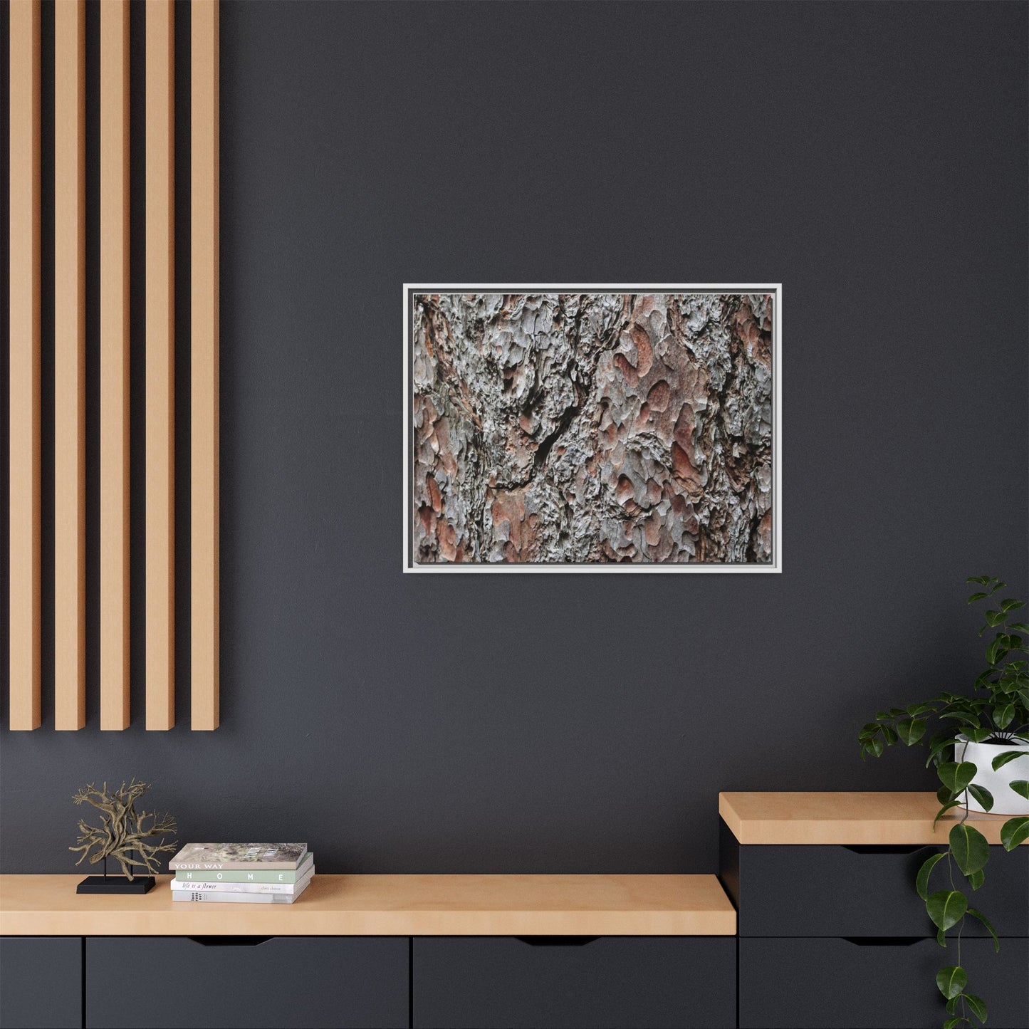 Bark Texture Symphony - Unique Stretched Canvas Wall Art - Art By Earth