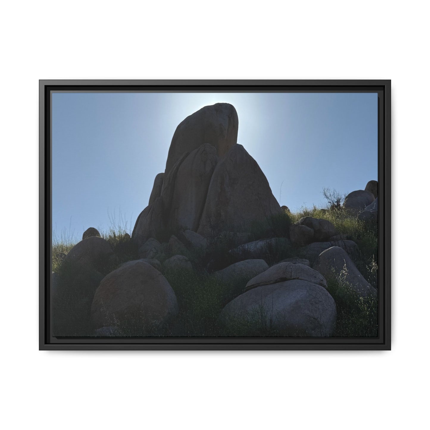 Boulder Silhouette - Unique Stretched Canvas Wall Art - Art By Earth
