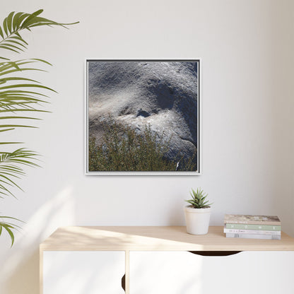Weathered Boulder with Character - Unique Stretched Canvas Wall Art