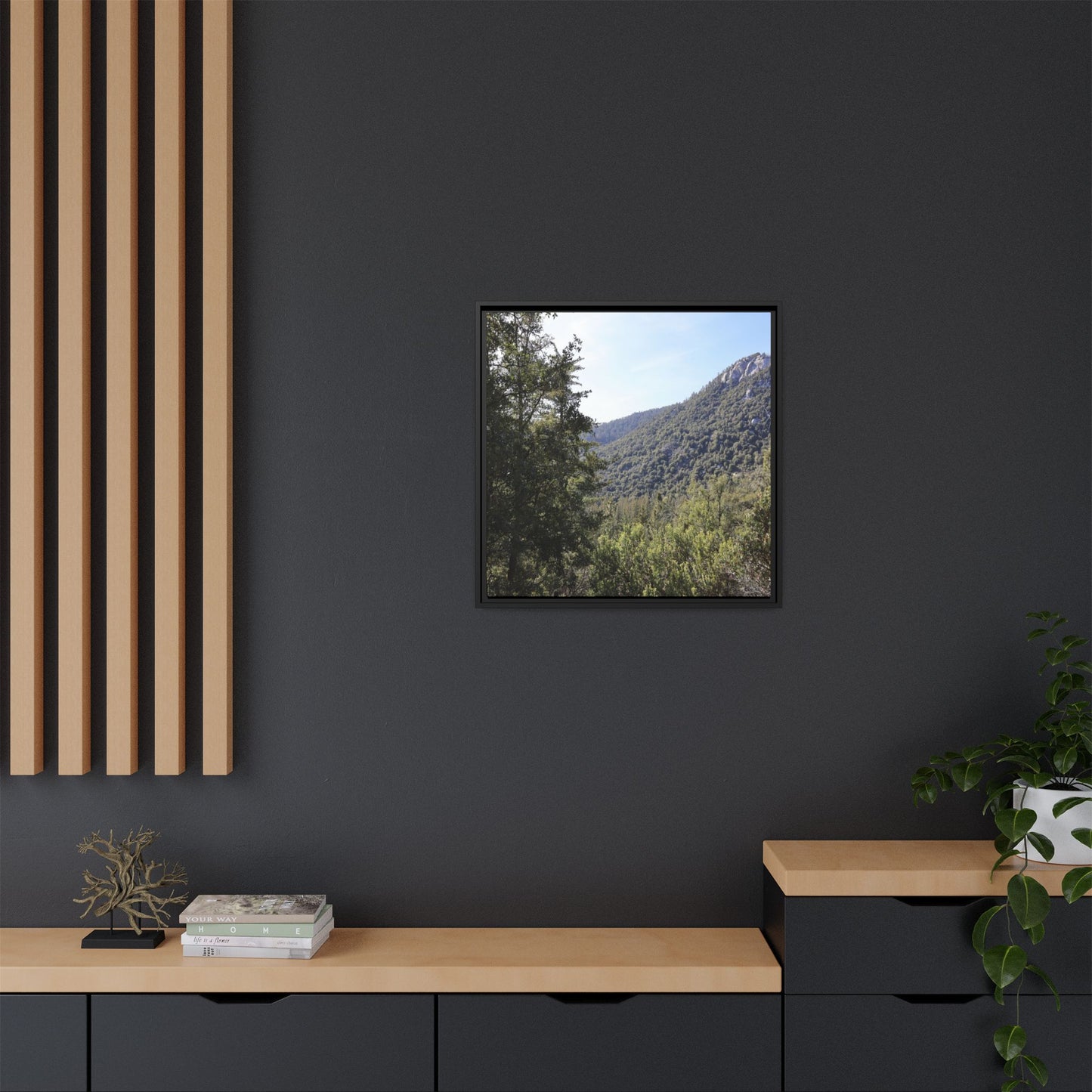 Mountain Valley Forest - Unique Stretched Canvas Wall Art