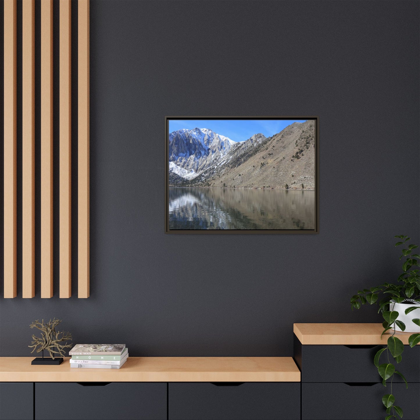 Mountain Mirror - Unique Stretched Canvas Wall Art