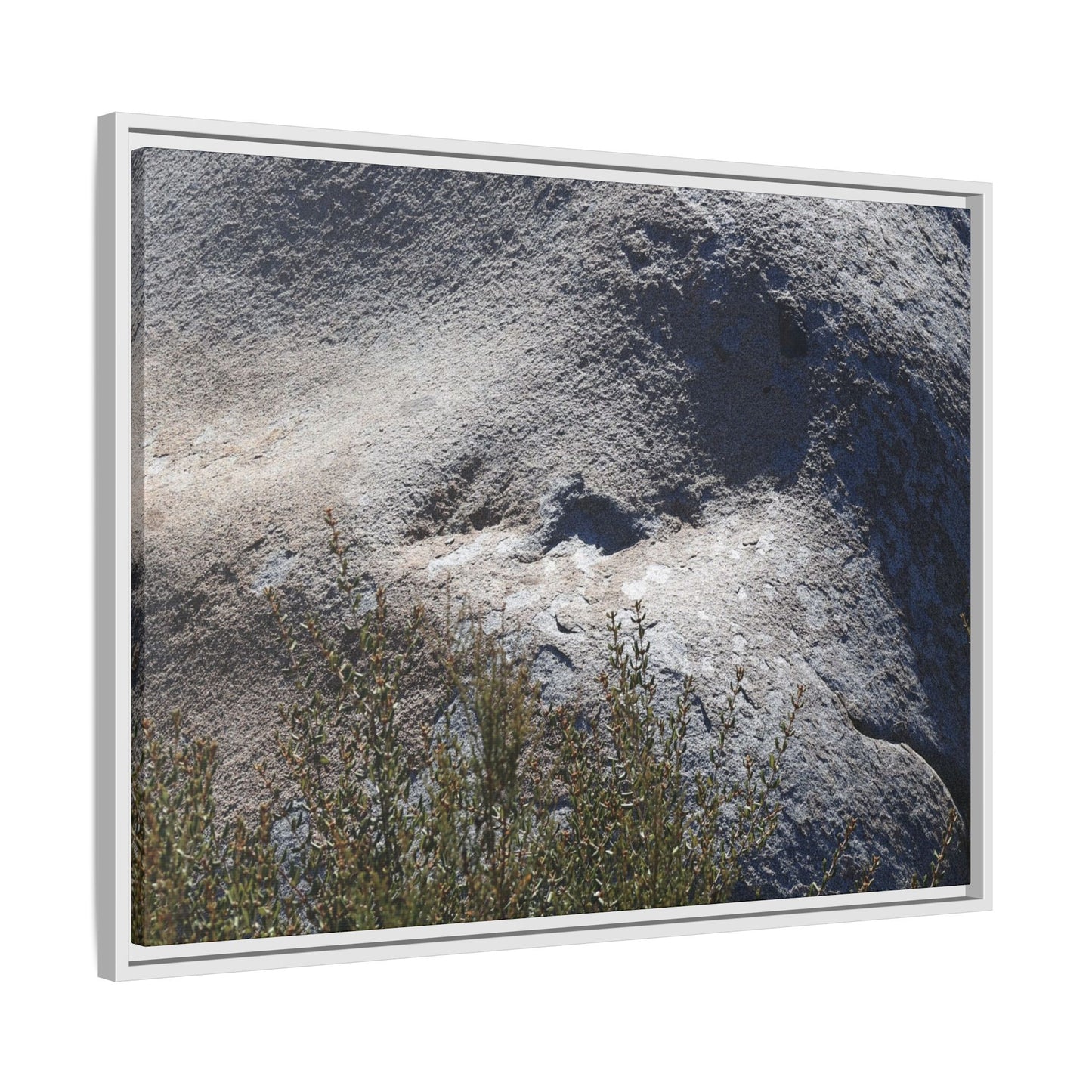 Weathered Boulder with Character - Unique Stretched Canvas Wall Art
