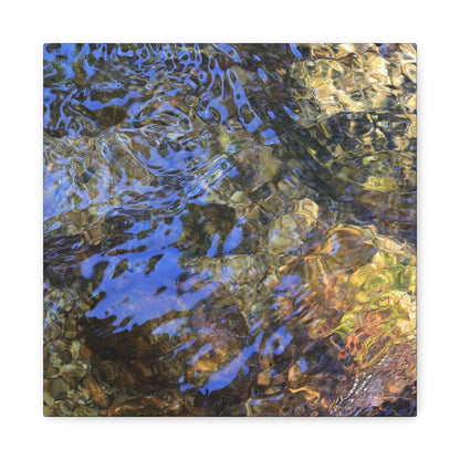 Azure Fragments - Unique Frameless Canvas Wall Art - Art By Earth