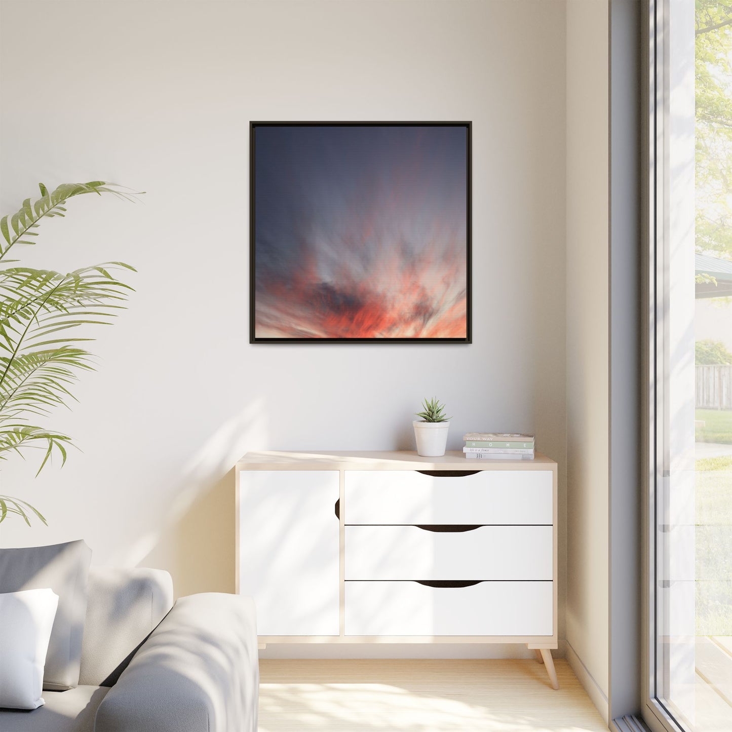 Celestial Blaze - Unique Stretched Canvas Wall Art - Art By Earth