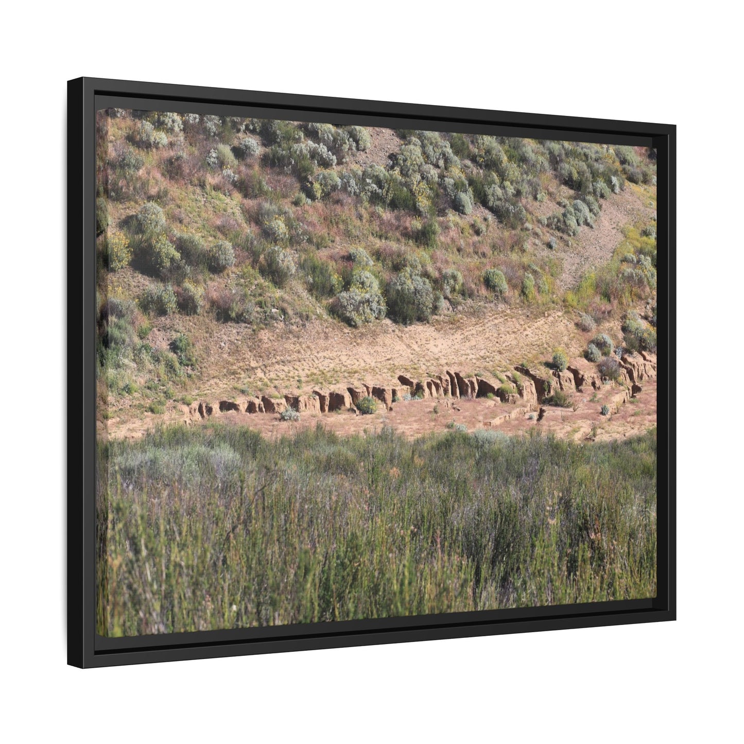 Ancient Dwellings in the Valley - Unique Stretched Canvas Wall Art - Art By Earth