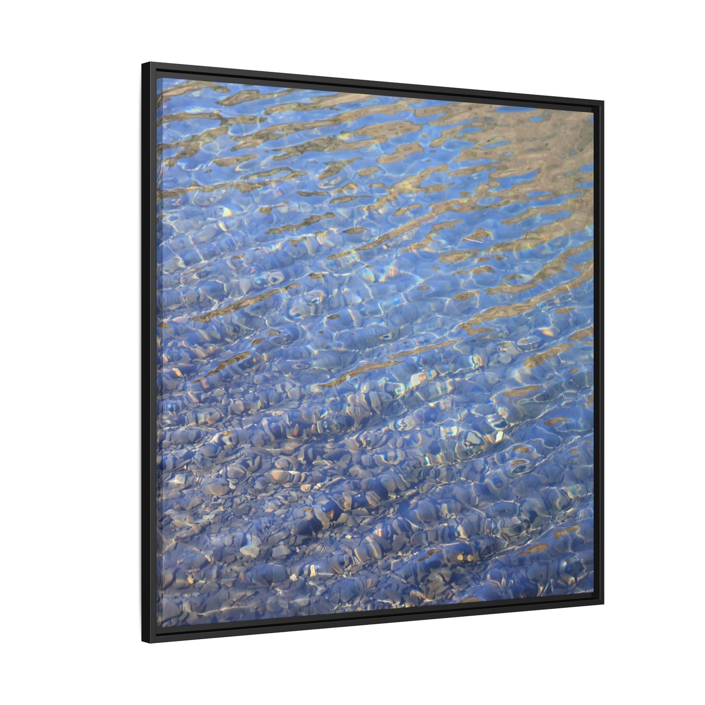 Aqua Fragments - Unique Stretched Canvas Wall Art