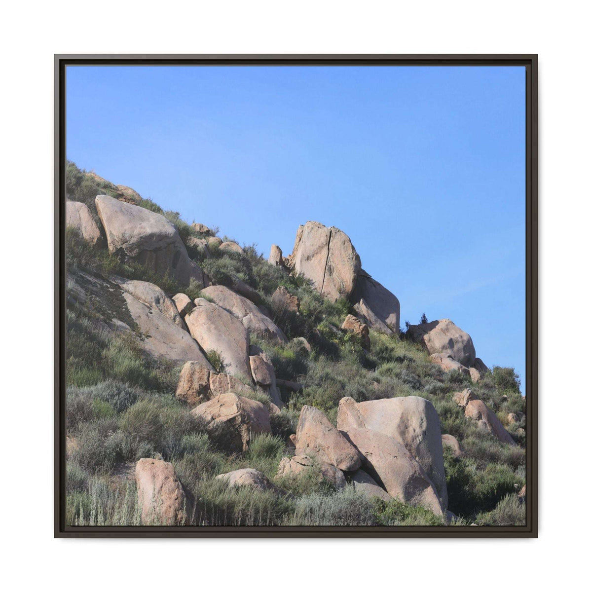 Ancient Boulders in Arid Landscape - Unique Stretched Canvas Wall Art - Art By Earth