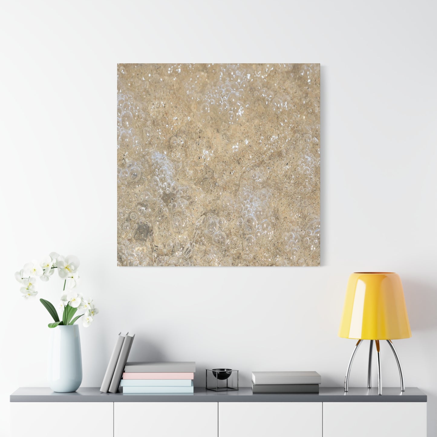 Bubbles in Sand - Unique Frameless Canvas Wall Art - Art By Earth
