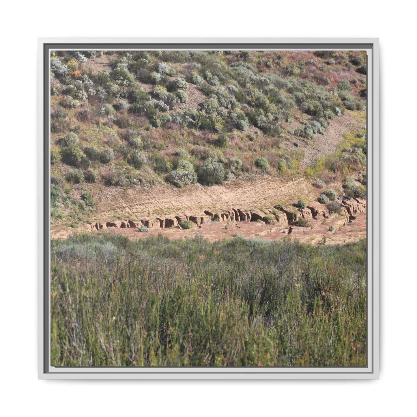 Ancient Dwellings in the Valley - Unique Stretched Canvas Wall Art - Art By Earth