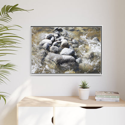 Mountain Stream Flow - Unique Stretched Canvas Wall Art - Art By Earth