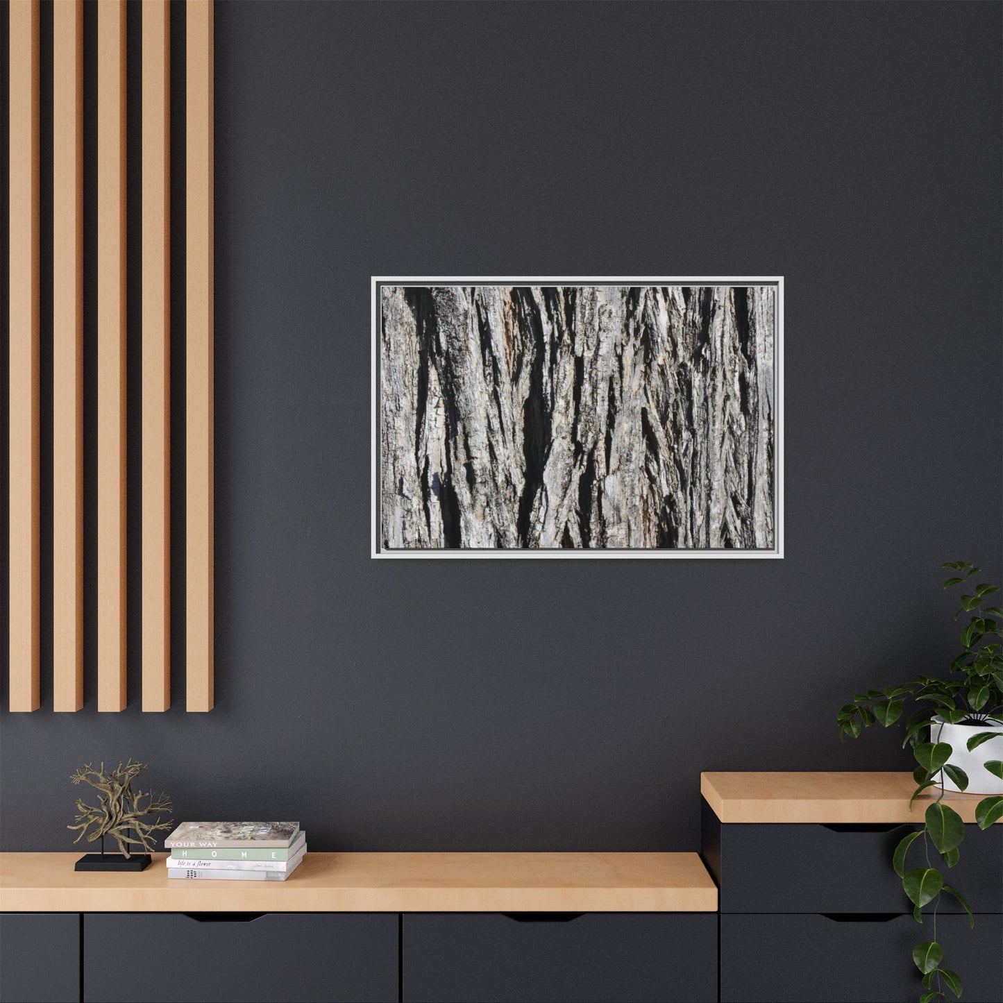 Bark Lines - Unique Stretched Canvas Wall Art - Art By Earth