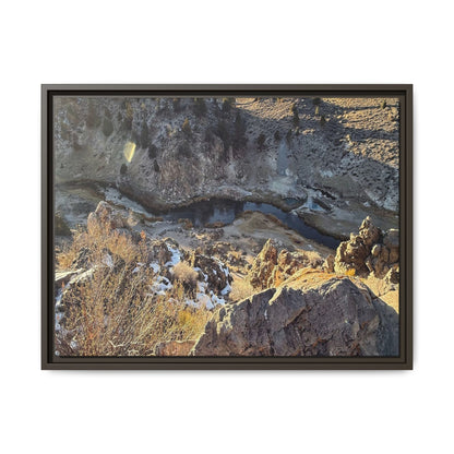 Fractured Landscape at Dawn - Unique Stretched Canvas Wall Art
