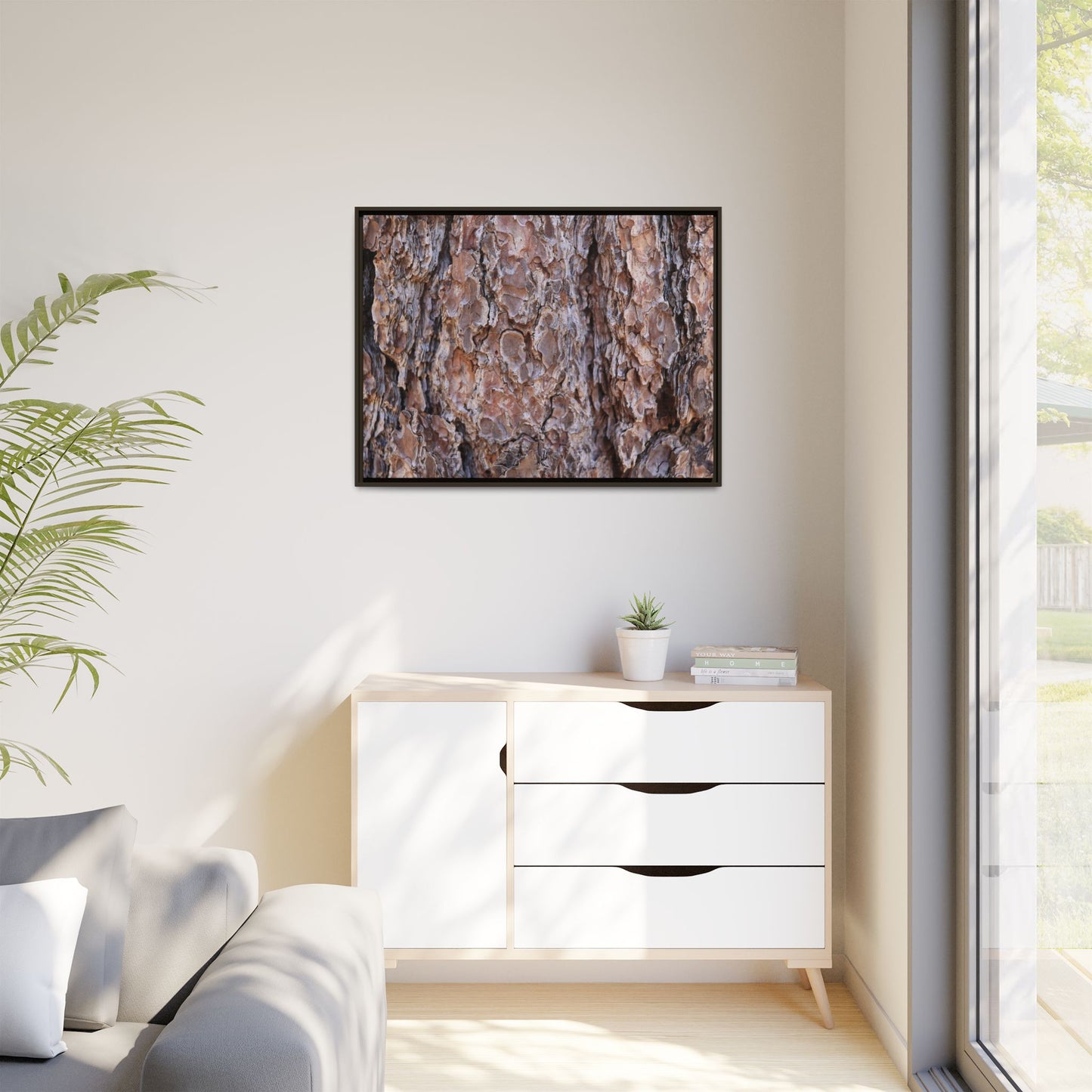 Woody Layers - Unique Stretched Canvas Wall Art - Art By Earth