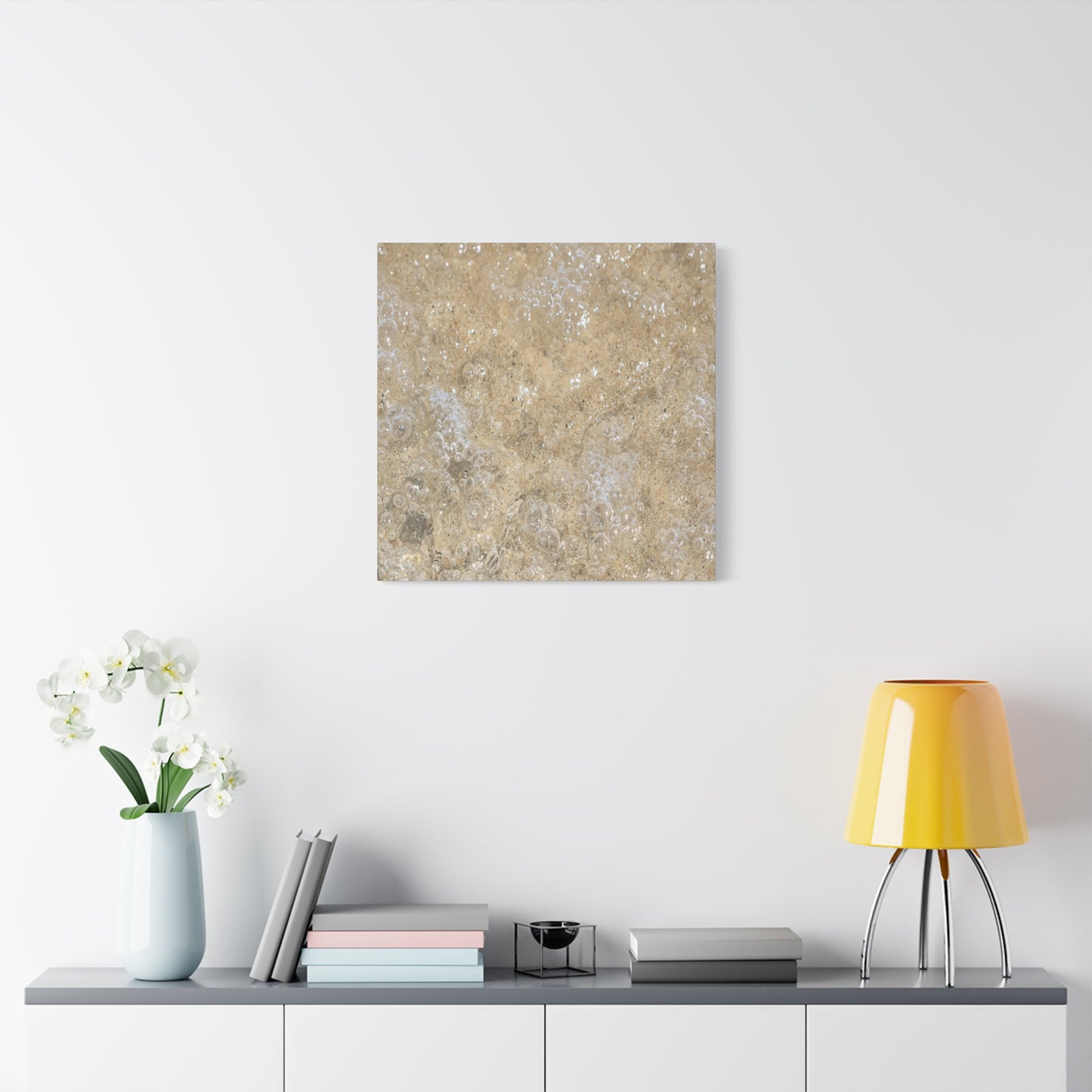 Bubbles in Sand - Unique Frameless Canvas Wall Art - Art By Earth
