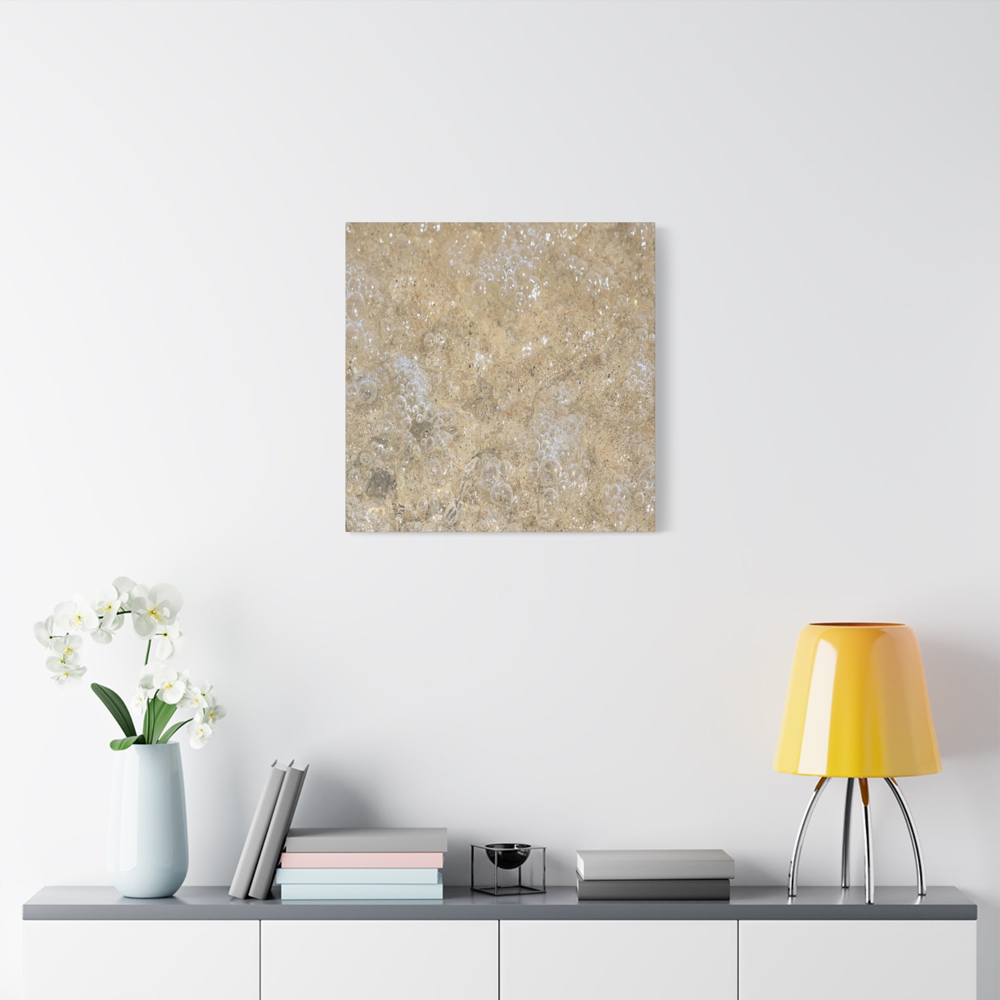 Bubbles in Sand - Unique Frameless Canvas Wall Art - Art By Earth