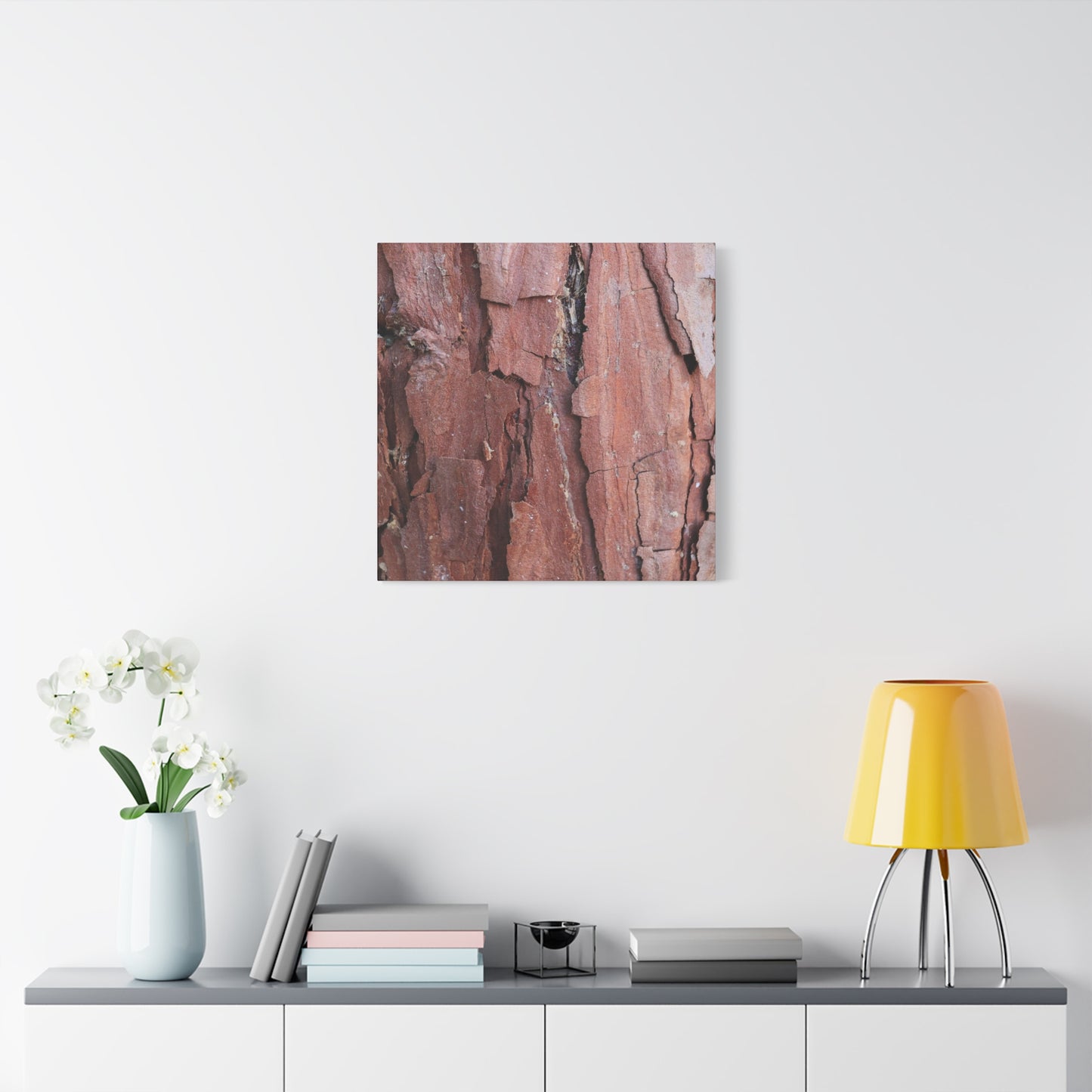 Crimson Fissures - Unique Frameless Canvas Wall Art - Art By Earth